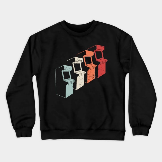 Vintage 80s Arcade Machines Crewneck Sweatshirt by MeatMan